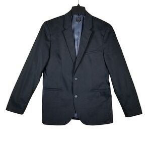 7 Diamonds Blazer Mens Large Black Giovan Battista Cotton JKT-8037 Sport Coat